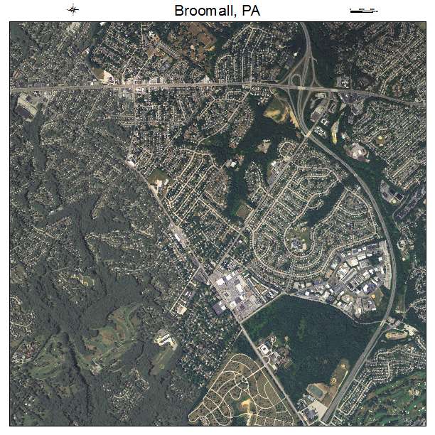 Broomall, PA air photo map