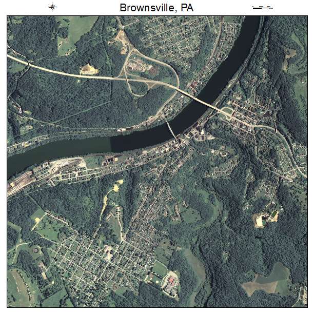 Brownsville, PA air photo map