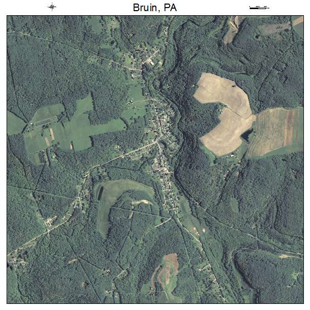 Bruin, PA air photo map