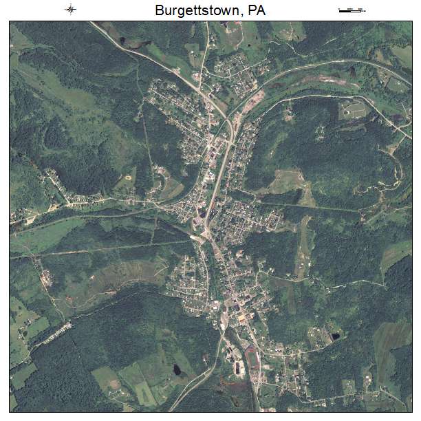 Burgettstown, PA air photo map