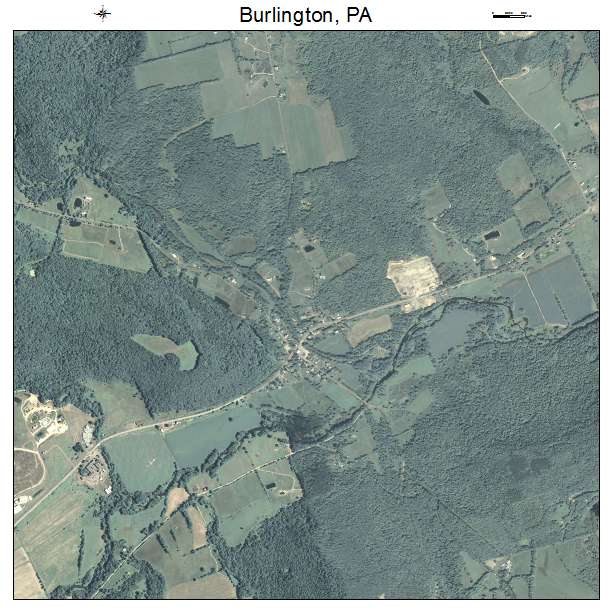 Burlington, PA air photo map