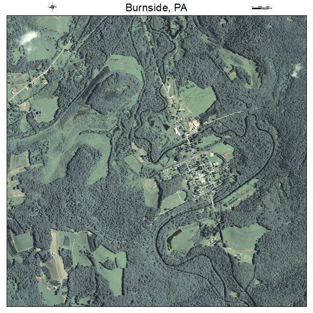 Burnside, PA air photo map