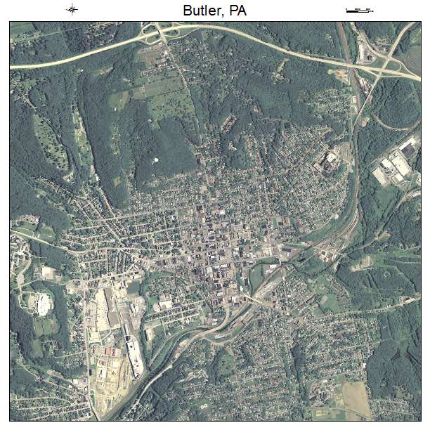 Butler, PA air photo map