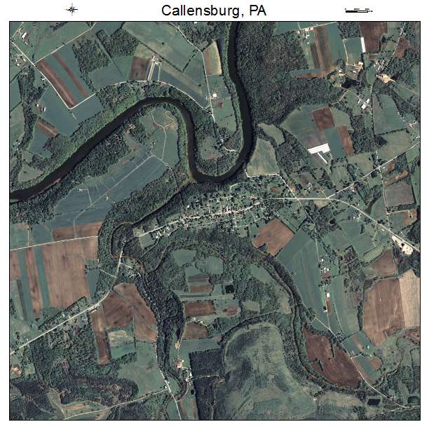 Callensburg, PA air photo map