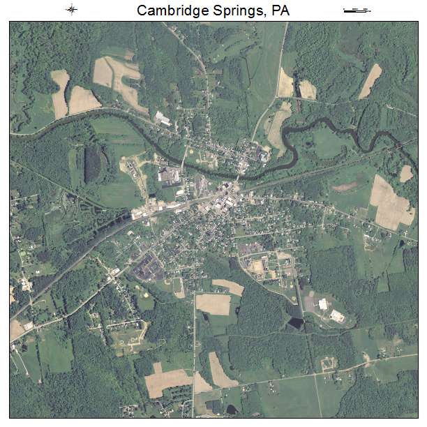 Cambridge Springs, PA air photo map