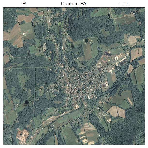 Canton, PA air photo map