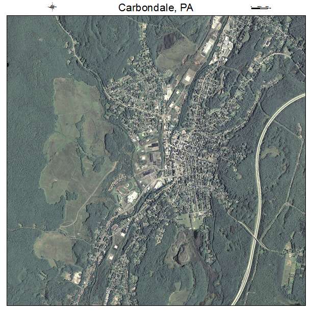 Carbondale, PA air photo map