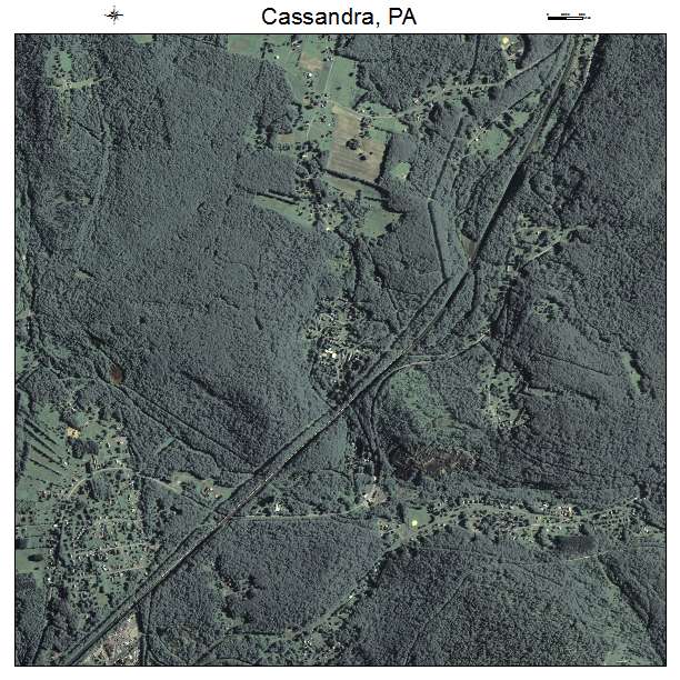 Cassandra, PA air photo map