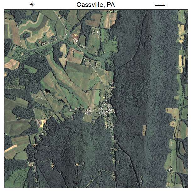 Cassville, PA air photo map