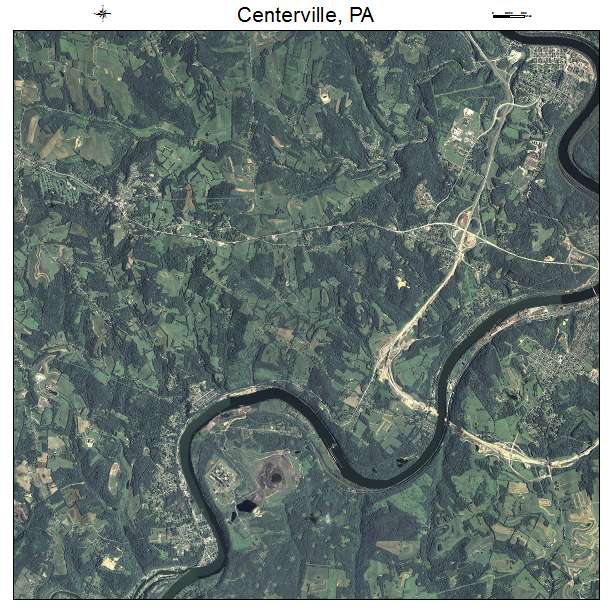 Centerville, PA air photo map