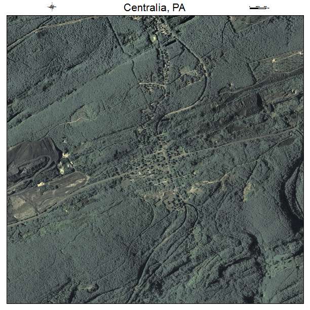 Centralia, PA air photo map