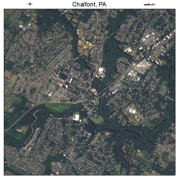 Chalfont, PA air photo map