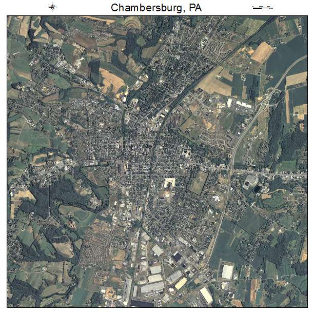Chambersburg, PA air photo map