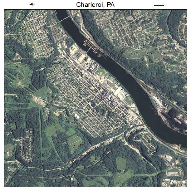 Charleroi, PA air photo map