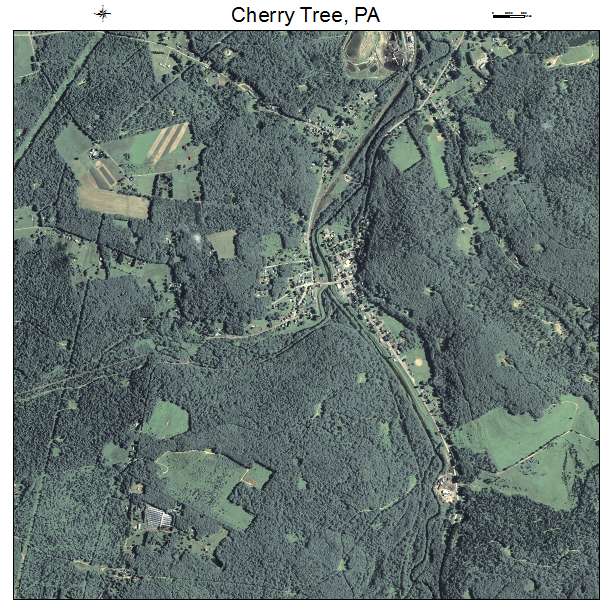 Cherry Tree, PA air photo map