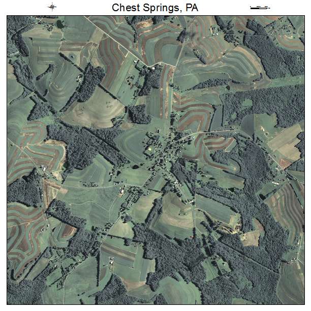 Chest Springs, PA air photo map
