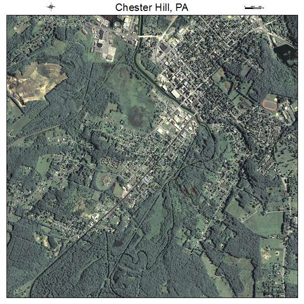 Chester Hill, PA air photo map