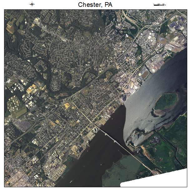 Chester, PA air photo map