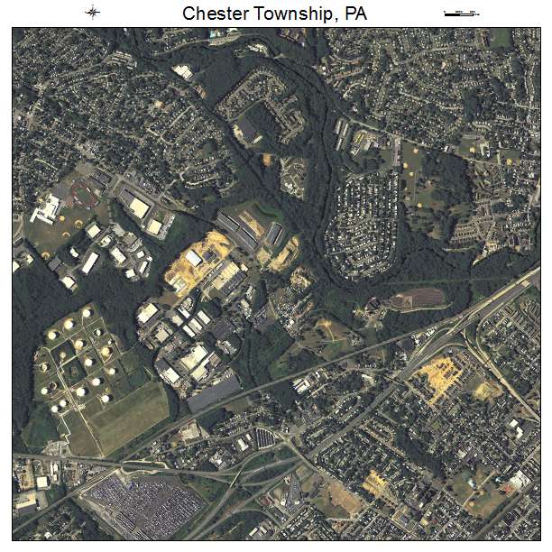 Chester Township, PA air photo map