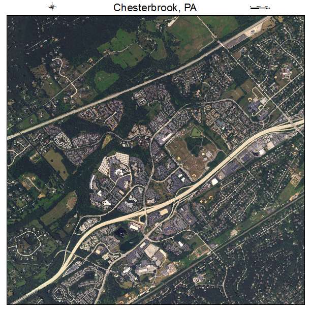 Chesterbrook, PA air photo map