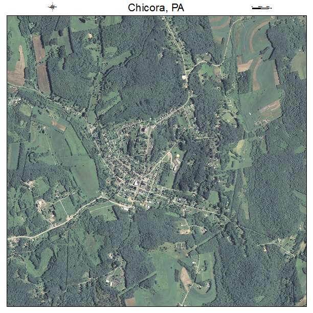 Chicora, PA air photo map