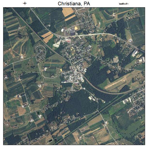 Christiana, PA air photo map