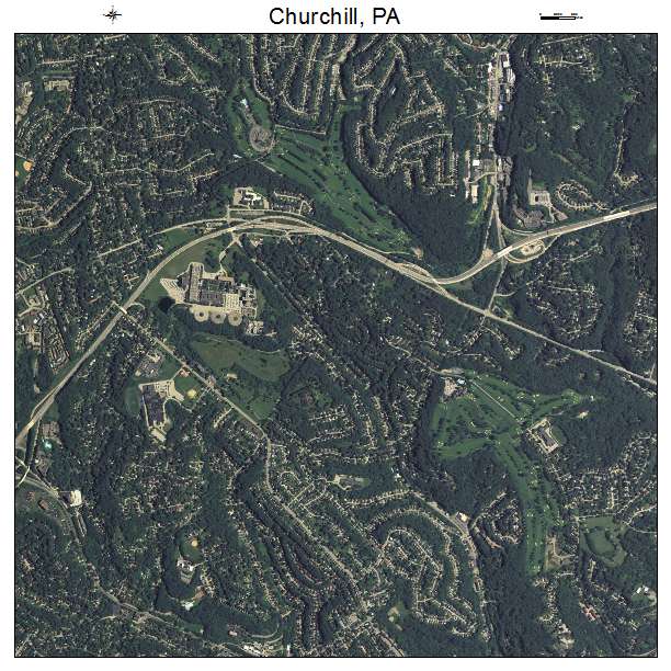 Churchill, PA air photo map