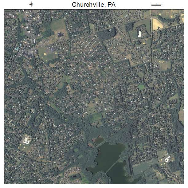 Churchville, PA air photo map