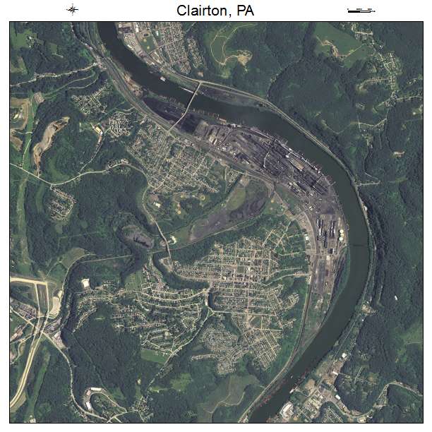 Clairton, PA air photo map