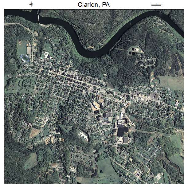 Clarion, PA air photo map