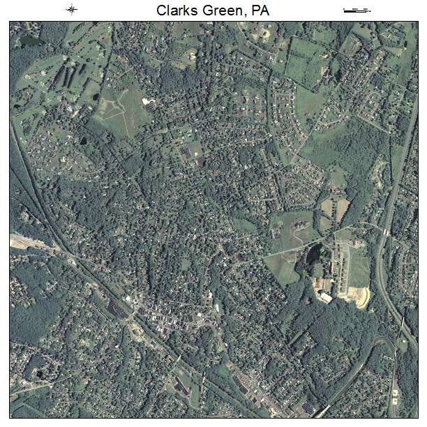 Clarks Green, PA air photo map
