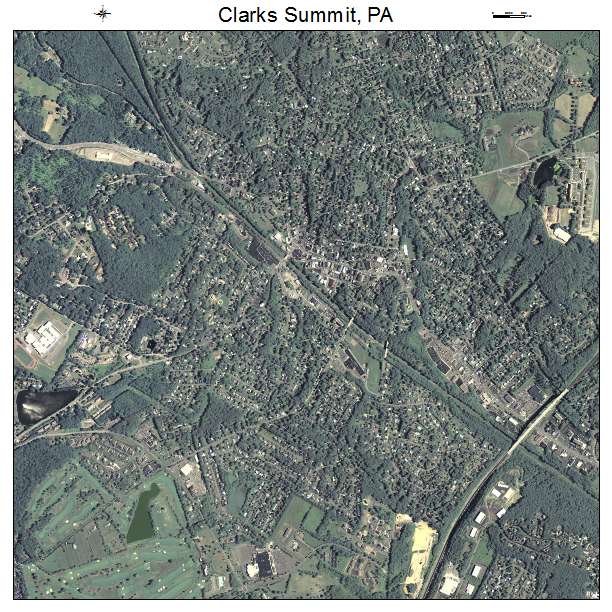 Clarks Summit, PA air photo map