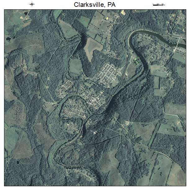 Clarksville, PA air photo map