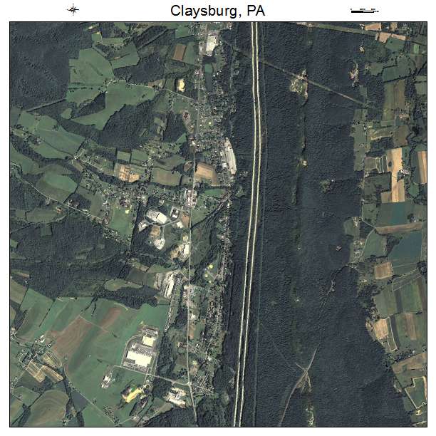 Claysburg, PA air photo map