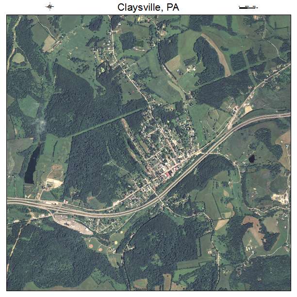 Claysville, PA air photo map