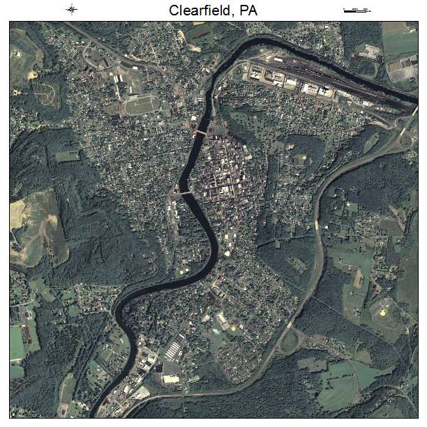 Clearfield, PA air photo map