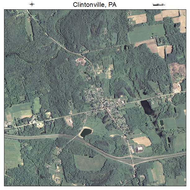 Clintonville, PA air photo map
