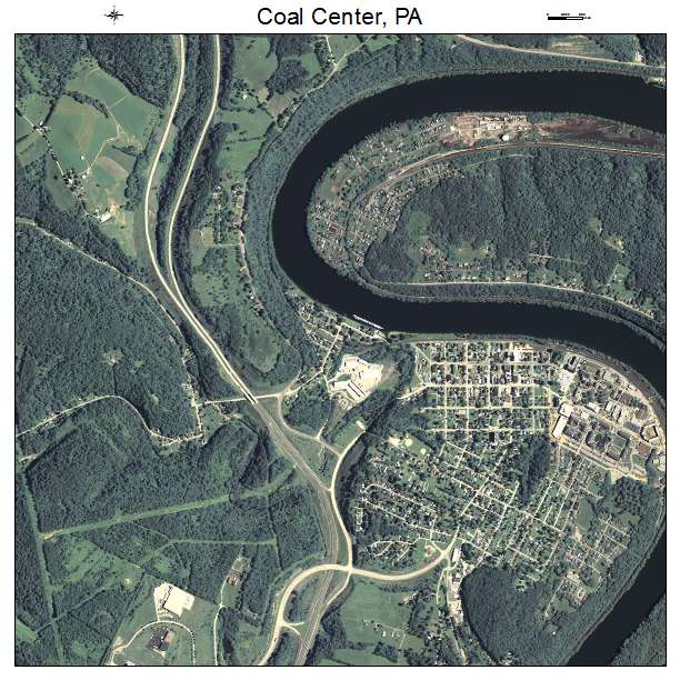 Coal Center, PA air photo map