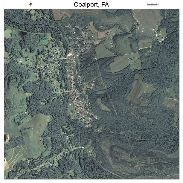 Coalport, PA air photo map
