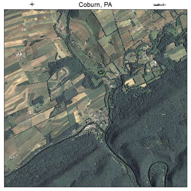 Coburn, PA air photo map