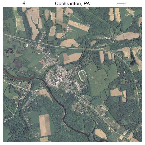 Cochranton, PA air photo map