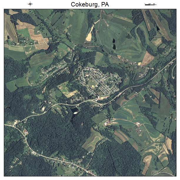 Cokeburg, PA air photo map