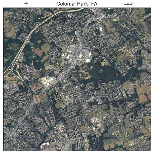 Colonial Park, PA air photo map
