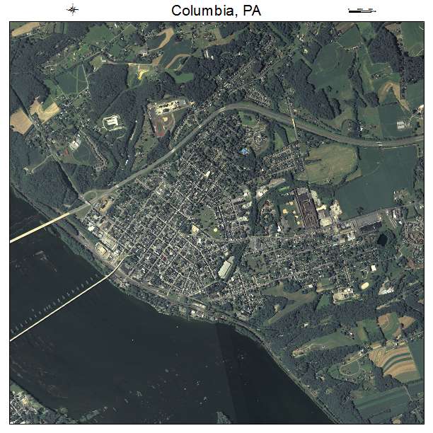 Columbia, PA air photo map