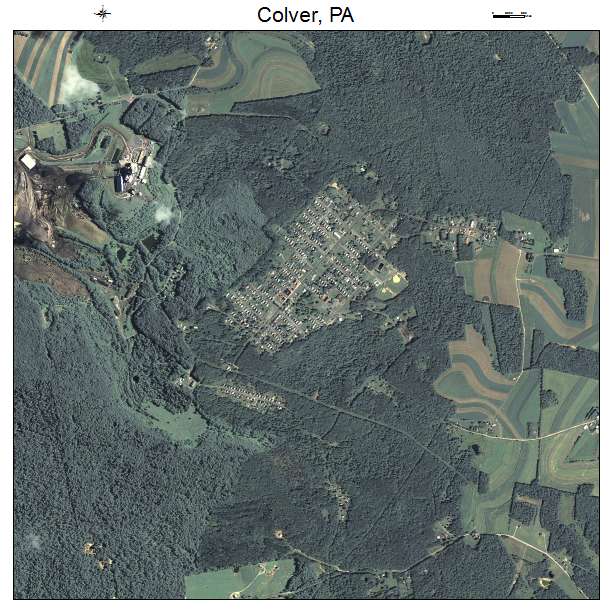 Colver, PA air photo map