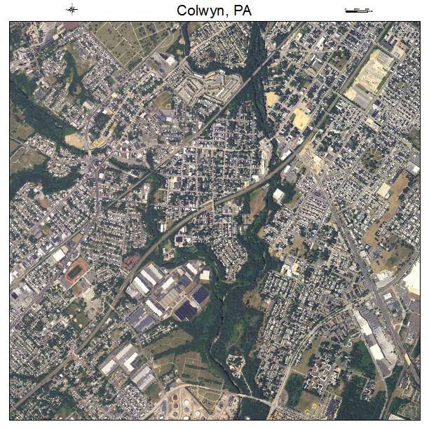 Colwyn, PA air photo map