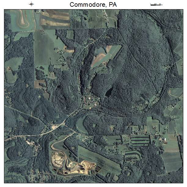 Commodore, PA air photo map