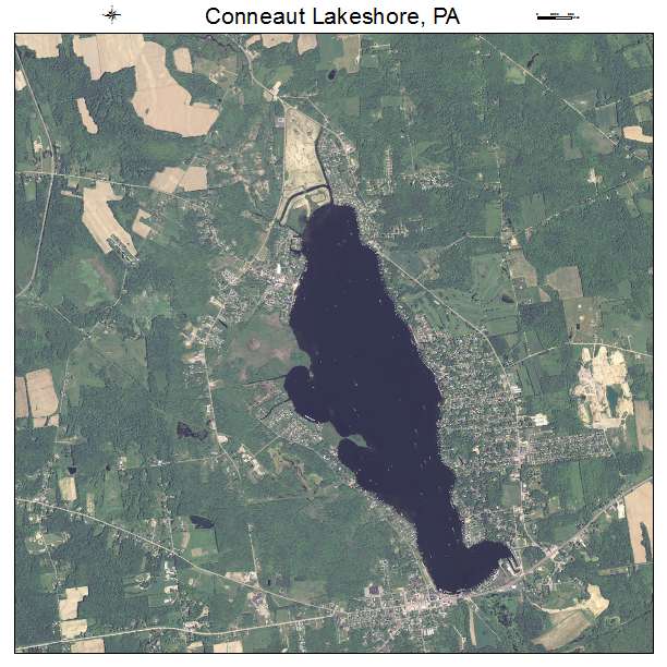 Conneaut Lakeshore, PA air photo map