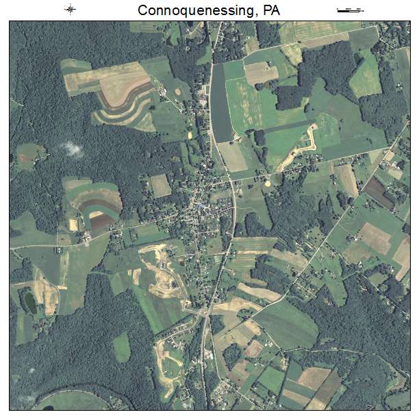 Connoquenessing, PA air photo map