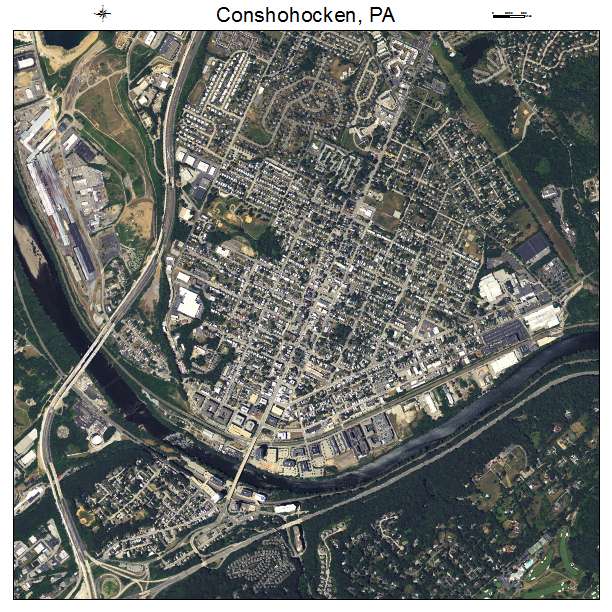 Conshohocken, PA air photo map